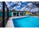 Screened pool with sliding doors to house at 3448 Middletown St, Port Charlotte, FL 33952