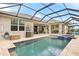 Inviting screened pool and spa with ample patio space at 500 Woodstork Ln, Punta Gorda, FL 33982