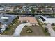 Bird's eye view of canal-front home and neighborhood at 625 Via Tunis, Punta Gorda, FL 33950