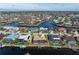 Bird's-eye view of single-story home on canal with pool at 625 Via Tunis, Punta Gorda, FL 33950