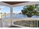 Scenic view of the lake from the porch offering peaceful outdoor living and relaxation at 108 Pompano Se Dr # D, St Petersburg, FL 33705