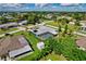An aerial view of a home with a pool, shed, and large backyard at 125 Severin Se Rd, Port Charlotte, FL 33952