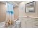 Clean bathroom with a shower/tub combo and vanity at 1415 San Cristobal Ave # A4, Punta Gorda, FL 33983