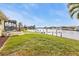 Backyard oasis with canal views, lush grass, and access to a private dock at 1435 Sea Fan Dr, Punta Gorda, FL 33950