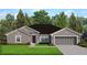 Gray one-story house with a two-car garage and landscaping at 163 Cory St, Port Charlotte, FL 33953