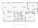 One-story floor plan featuring two bedrooms, two bathrooms and a lanai at 175 Kings Hwy # 528, Punta Gorda, FL 33983