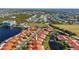Aerial view of community, showing home's location near the water at 1780 Deborah Dr # 15, Punta Gorda, FL 33950