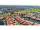 Aerial view highlighting home's waterfront location in community at 1780 Deborah Dr # 15, Punta Gorda, FL 33950