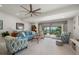 Relaxing living room featuring comfortable seating, large windows and access to lanai at 1780 Deborah Dr # 15, Punta Gorda, FL 33950