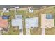 Bird's eye view of homes and properties along the waterway at 226 Spring Lake Nw Blvd, Port Charlotte, FL 33952