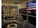 Cozy screened porch with string lights and water views at 226 Spring Lake Nw Blvd, Port Charlotte, FL 33952