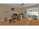 Home office with wood desk and access to backyard pool at 3114 Magdalina Dr, Punta Gorda, FL 33950