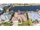 Aerial view showcasing canal-front property at 3411 Curacao Ct, Punta Gorda, FL 33950
