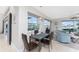 Casual dining area with table and chairs, offering water views at 3412 Nighthawk Ct, Punta Gorda, FL 33950