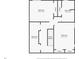 Second-floor plan with bedrooms, closets, and a bathroom at 3412 Nighthawk Ct, Punta Gorda, FL 33950