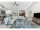 Bright living room with sectional sofa and entry view at 3412 Nighthawk Ct, Punta Gorda, FL 33950