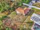 Aerial view showcasing house and backyard at 7849 Franzino Ave, North Port, FL 34291