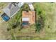 Home with pool and fenced backyard, top-down view at 1115 Venture Ct, Punta Gorda, FL 33983