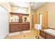 Elegant bathroom with double vanity and walk-in shower at 18138 Eau Gallie Cir, Port Charlotte, FL 33948