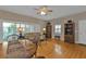 Bright living room with hardwood floors and a comfortable seating area at 2110 Royal Tern Cir, Punta Gorda, FL 33983