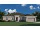 One-story home with a two-car garage and landscaped front yard at 21516 Landis Ave, Port Charlotte, FL 33954