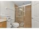 Clean bathroom with shower and toilet at 240 W End Dr # 412, Punta Gorda, FL 33950