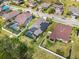 Aerial view of homes in a residential neighborhood at 2529 Sherman Oak Dr, North Port, FL 34289