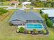 Aerial view of home with pool and landscaped yard at 287 Fortaleza St, Punta Gorda, FL 33983