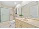 Clean bathroom with tub, shower, and updated vanity at 287 Fortaleza St, Punta Gorda, FL 33983