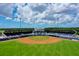 Aerial view of a modern baseball stadium at 6208 Keating Ave, North Port, FL 34291