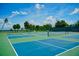 Outdoor pickleball courts with blue and green surfaces at 6208 Keating Ave, North Port, FL 34291