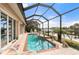 Enclosed pool area with canal view at 674 Monaco Dr, Punta Gorda, FL 33950