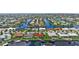 Aerial showing community of waterfront homes, boat docks, and canals at 820 Bal Harbor Blvd, Punta Gorda, FL 33950