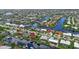 Aerial view of waterfront community with many homes and canals at 820 Bal Harbor Blvd, Punta Gorda, FL 33950