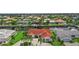 Aerial view of house highlighting its waterfront location in a residential area at 820 Bal Harbor Blvd, Punta Gorda, FL 33950