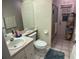 Clean bathroom with shower, toilet and vanity at 25332 Vantage Ln, Punta Gorda, FL 33983