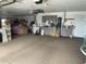 Two-car garage with work bench and storage at 25332 Vantage Ln, Punta Gorda, FL 33983