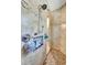 Large walk-in shower with multiple shower heads at 1041 Harbour Park Ct, Punta Gorda, FL 33983