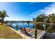 Private dock with bench overlooking the canal at 164 Baldwin Se Ct, Port Charlotte, FL 33952