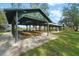 Covered pavilion with picnic tables at 17654 Vellum Cir, Punta Gorda, FL 33955