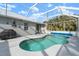 Enjoy this kidney-shaped pool with screened enclosure at 17654 Vellum Cir, Punta Gorda, FL 33955