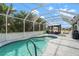 Relaxing kidney-shaped pool with screened enclosure at 17654 Vellum Cir, Punta Gorda, FL 33955