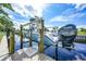 Convenient boat lift for easy access to the water at 192 Danforth S Dr, Port Charlotte, FL 33980