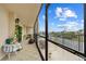 Screened balcony with ample space for plants and furniture at 25188 Marion Ave # E103, Punta Gorda, FL 33950