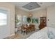 Dining room with a wood table, chairs, and built-in hutch at 269 Mariner Ln, Rotonda West, FL 33947