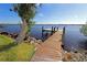 Private wooden dock perfect for enjoying the water at 3000 Peace River Dr, Punta Gorda, FL 33983