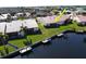 Aerial view of waterfront property with private dock and boat slip at 3830 Bal Harbor Blvd # 5, Punta Gorda, FL 33950