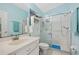 Clean bathroom with walk-in shower and updated fixtures at 483 Winwood Ct, Port Charlotte, FL 33954