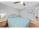 Large bedroom with a king-size bed and ocean theme at 813 Thornton Nw Ave, Port Charlotte, FL 33948