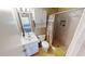 Bathroom with shower, vanity, and updated fixtures at 22375 Edgewater Dr # 147, Punta Gorda, FL 33980